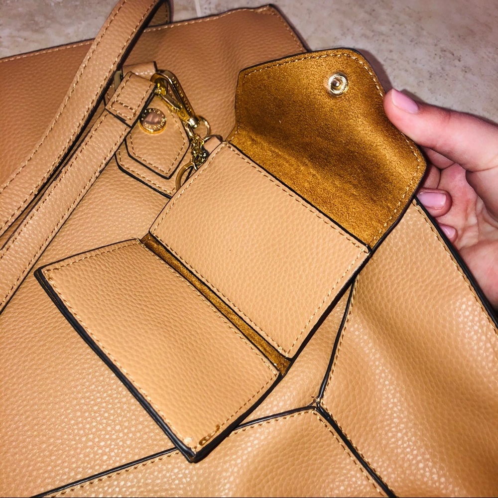Steve Madden Tan Tote Bag Purse Large - Picture 5 of 9
